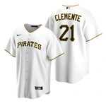 Mens Pittsburgh Pirates #21 Roberto Clemente White Jersey Gift For Pirates Fans