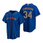 Mens New York Mets #34 Noah Syndergaard 2020 Aternate Road Royal Blue Jersey Gift For Mets Fans