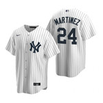 Mens New York Yankees #24 Tino Martinez 2020 Retired Player White Jersey Gift For Yankees Fans