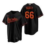 Mens Baltimore Orioles #66 Tanner Scott 2020 Alternate Black Jersey Gift For Orioles Fans