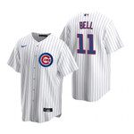 Mens Chicago Cubs #11 George Bell Retired Player White Jersey Gift For Cubs Fans