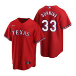 Mens Texas Rangers #33 Dane Dunning Alternate Red Jersey Gift For Rangers Fans