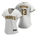 Womens San Diego Padres #13 Manny Machado 2020 White Jersey Gift For Orioles Fans