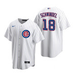 Mens Chicago Cubs #18 Frank Schwindel Home White Jersey Gift For Cubs Fans