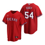 Mens Texas Rangers #54 Kyle Cody Alternate Red Jersey Gift For Rangers Fans