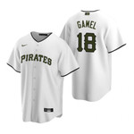 Mens Pittsburgh Pirates #18 Ben Gamel 2020 Alternate White Jersey Gift For Pirates Fans