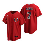 Mens Minnesota Twins #7 Joe Mauer Alternate Red Jersey Gift For Twins Fans