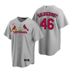 Mens St. Louis Cardinals #46 Paul Goldschmidt Road Gray Jersey Gift For Cardinals Fans