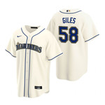 Mens Seattle Mariners #58 Ken Giles 2020 Alternate Cream Jersey Gift For Mariners Fans