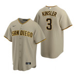 Mens San Diego Padres #3 Ian Kinsler 2020 Alternate Sand Brown Jersey Gift For Padres Fans