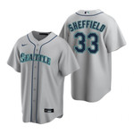 Mens Seattle Mariners #33 Justus Sheffield 2020 Road Gray Jersey Gift For Mariners Fans