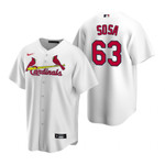 Mens St. Louis Cardinals #63 Edmundo Sosa White Home Jersey Gift For Cardinals Fans