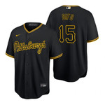Mens Pittsburgh Pirates #15 Wilmer Difo 2020 Baseball Black Jersey Gift For Pirates Fans