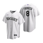 Mens Colorado Rockies #8 Joshua Fuentes White Home Jersey Gift For Rockies Fans