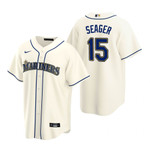 Mens Seattle Mariners #15 Kyle Seager 2020 Alternate Cream Jersey Gift For Mariners Fans