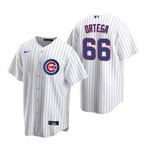 Mens Chicago Cubs #66 Rafael Ortega Home White Jersey Gift For Cubs Fans
