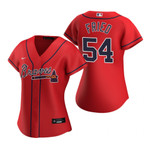 Women'S Atlanta Braves #54 Max Fried Red 2020 Alternate Jersey Gift For Atlanta Braves Fan