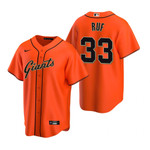 Mens San Francisco Giants #33 Darin Ruf 2020 Alternate Orange Jersey Gift For Giants Fans