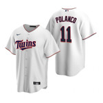 Mens Minnesota Twins #11 Jorge Polanco Home White Jersey Gift For Twins Fans