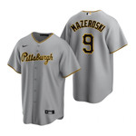 Mens Pittsburgh Pirates #9 Bill Mazeroski 2020 Away Gray Jersey Gift For Pirates Fans