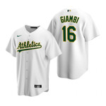 Mens Oakland Athletics #16 Jason Giambi 2020 Retired Player White Jersey Gift For Athletics Fans