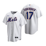 Mens New York Mets #17 Bret Saberhagen 2020 Retired Player White Jersey Gift For Mets Fans