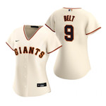 Womens San Francisco Giants #9 Brandon Belt 2020 Cream Jersey Gift For Giants Fans