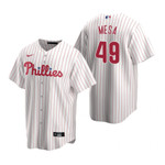 Mens Philadelphia Phillies #49 Jose Mesa 2020 Retired Player White Jersey Gift For Phillies Fans