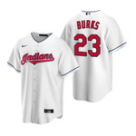 Mens Cleveland Baseball #23 Ellis Burks Retired Player White Jersey Gift For Cleveland Baseball Fans