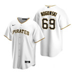 Mens Pittsburgh Pirates #69 John Nogowski 2020 Home White Jersey Gift For Pirates Fans