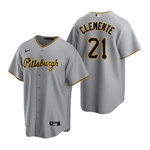 Mens Pittsburgh Pirates #21 Roberto Clemente 2020 Away Gray Jersey Gift For Pirates Fans