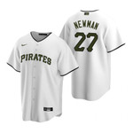 Mens Pittsburgh Pirates #27 Kevin Newman Hayes 2020 Alternate White Jersey Gift For Pirates Fans