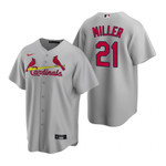 Mens St. Louis Cardinals #21 Andrew Miller Road Gray Jersey Gift For Cardinals Fans
