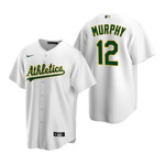 Mens Oakland Athletics #12 Sean Murphy Home White Jersey Gift For Athlectics Fans