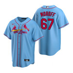 Mens St. Louis Cardinals #67 Max Moroff Alternate Light Blue Jersey Gift For Cardinals Fans