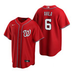 Mens Washington Nationals #6 Alex Avila 2020 Alternate Red Jersey Gift For Nationals Fans