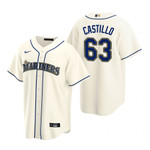 Mens Seattle Mariners #63 Diego Castillo 2020 Alternate Creamjersey Gift For Mariners Fans