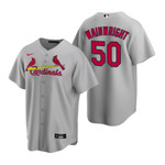 Mens St. Louis Cardinals #50 Adam Wainwright Road Gray Jersey Gift For Cardinals Fans