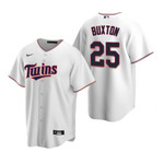Mens Minnesota Twins #25 Byron Buxton Home White Jersey Gift For Twins Fans