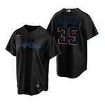 Mens Miami Marlins #35 Richard Bleier 2020 Alternate Black Jersey Gift For Marlins Fans
