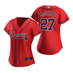 Women'S Atlanta Braves #27 Fred Mcgriff Red 2020 Alternate Jersey Gift For Atlanta Braves Fan
