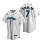 Mens Seattle Mariners #7 Marco Gonzales 2020 Home White Jersey Gift For Mariners Fans