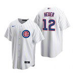 Mens Chicago Cubs #12 Codi Heuer Home White Jersey Gift For Cubs Fans