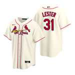 Mens St. Louis Cardinals #31 Jon Lester Alternate Cream Jersey Gift For Cardinals Fans