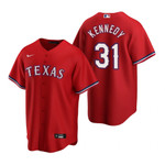 Mens Texas Rangers #31 Ian Kennedy Alternate Red Jersey Gift For Rangers Fans
