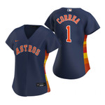 Women'S Astros #1 Carlos Correa Navy 2020 Alternate Jersey Gift For Astros Fan