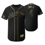 Cleveland Baseball #4 Bradley Zimmer Mlb 2019 Golden Edition Black Jersey Gift For Cleveland Baseball Fans