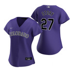 Womens Colorado Rockies #27 Trevor Story 2020 Purple Jersey Gift For Rockies Fans