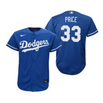 Youth Los Angeles Dodgers #33 David Price 2020 Alternate Royal Jersey Gift For Dodgers Fans