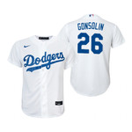 Youth Los Angeles Dodgers #26 Tony Gonsolin 2020 Alternate White Jersey Gift For Dodgers Fans